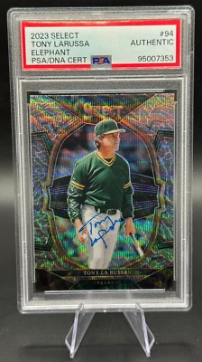 Tony LaRussa SSP #94 2023 Select Elephant Prizm en tarjeta automática PSA auténtico | A's Foto 1 de 3