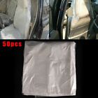 50Pcs Universal Car Disposable Plastic Seat Covers Auto Cushion Cover Waterproof