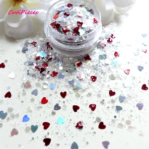 Olla hexagonal hexagonal rojo plata iridiscente brillante *CupiD* - Imagen 1 de 4