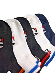 5 FILA Pairs Mens Womens Socks Ankle cotton trainer sport 5-8 Various Color UK - Picture 1 of 5