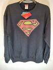 DC Comics Men's Official Superman Shield Sweatshirt, Black. Size L