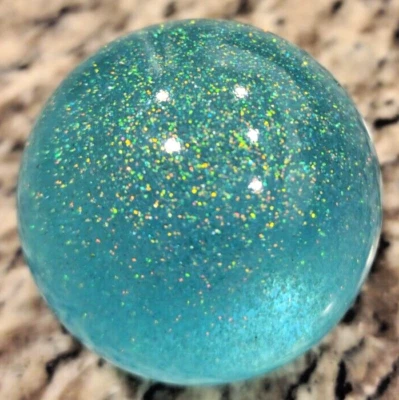 Vintage Aqua Metal Flake Custom Shift Knob Hot Rod, Rat Rod Mooneyes rat fink - Image 1 of 4