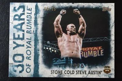 2018 Topps WWE Undisputed 30 Years of Royal Rumble STONE COLD STEVE AUSTIN /25 - Image 1 of 2