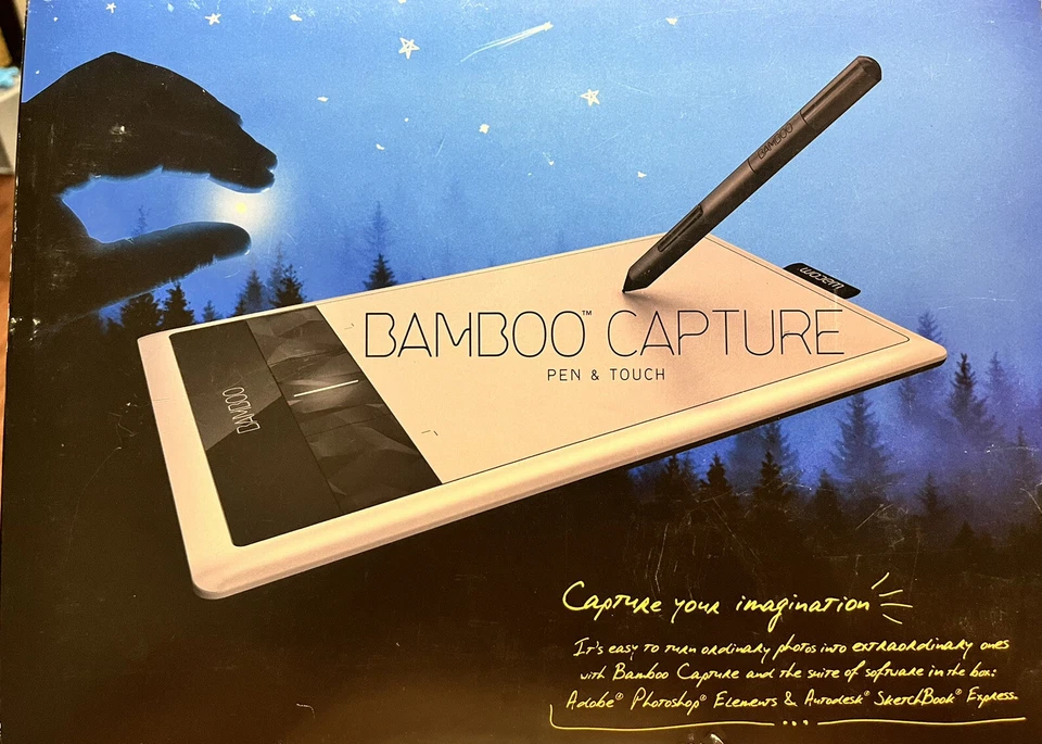 NEW Wacom Bamboo Capture Digital Photo Editing Tablet Drawing CTH470  - Image 1 of 3