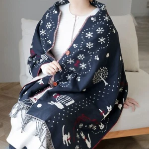 (NEW)Studio Ghibli Exclusive Kiki's delivery service Scarf Stall w/button Japan - Picture 1 of 11