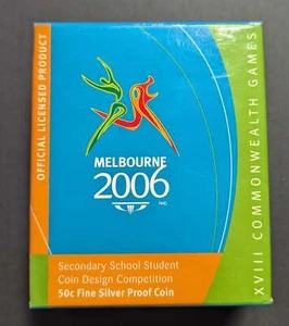 2006 Proof Silver 50 cent Melbourne Commonwealth Games Student Design - Picture 1 of 3