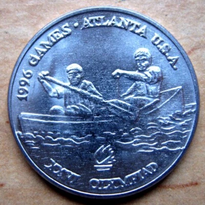 ROMANIA - 10 LEI 1996 UNC KM# 124. SUMMER OL. GAMES  L.A. USA 1996, CANOE WITH T - Image 1 of 2