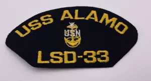 2 toppe militari USS Alamo LSD - 33 con toppa di ancoraggio US Navy nuove - Foto 1 di 1