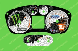 Ford Focus ST Mk2 Hoonigan Version 2 Ken Block Style Dial Cards Gauges - Bild 1 von 1
