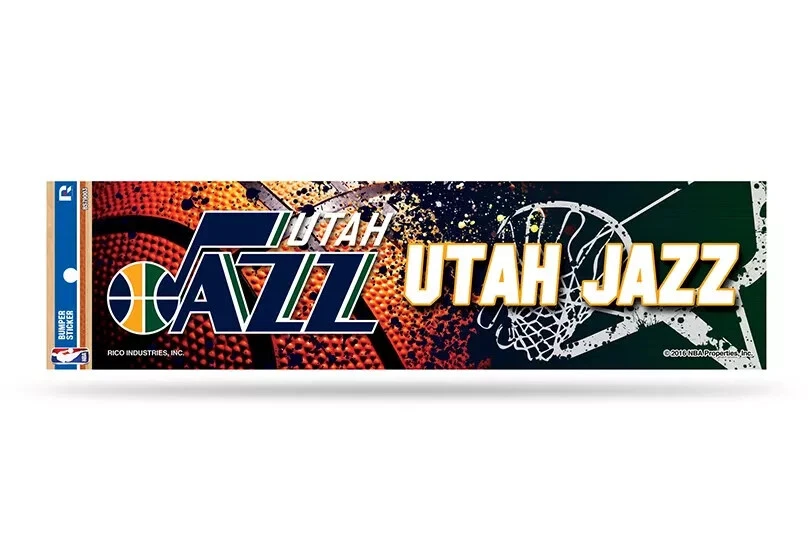 Utah Jazz 11X3 inch Official NBA Basketball Team Logo Bumper Sticker Decor Decal - Image 1 of 1