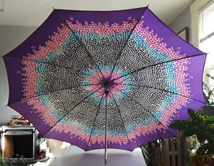 ☂️🌂Vintage Kane M. 1950's Art Deco Parasol/Umbrella Carved Handle & Leather 25" - Picture 1 of 24