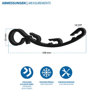 Abrazadera de canalón gancho calefacción de canalón abrazadera techo protección forestal cable de calefacción sin hielo - Imagen 1 de 35