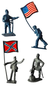 American Civil War Battle Of Gettysburg Lot 20 Confederate Union Figurines 2.25" - Picture 1 of 8