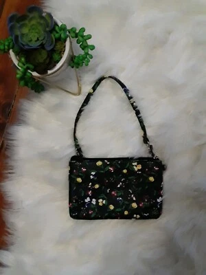 Apt 9 Bolso sin asas floral negro pulsera con muchos bolsillos CC con divisor Foto 1 de 4