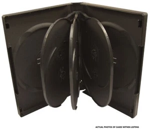 50 x 8 Way 27mm DVD Case Cases Black Clear Sleeve cheapest on ebay - Photo 1/5
