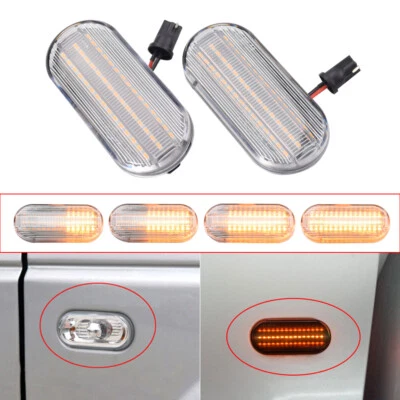 Luz de señalización lateral dinámica LED transparente para Seat Leon 1996-2003 2004 2005 2006 3 filas Foto 1 de 4