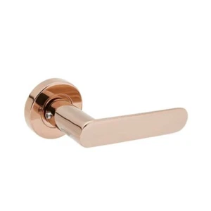 Pair x Access Hardware Novas Door Handles Round Rose, Polished Copper  RRP £103! - Picture 1 of 5