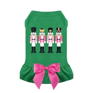 Chic Nutcracker Holiday Dog Dress with Ruffle Detail - Picture 1 of 16