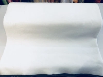 WHITE ACRYLICFELT 72” WIDE-SCHOOL CRAFT-POKER TABLE FABRIC-SOLD BY YARD. - Image 1 of 4