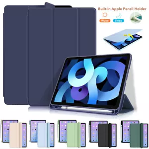 Case for iPad 10.2 7th 8th 9th 10th Gen Pro 11 Air 4 5 Stand Cover Pencil Holder - Picture 1 of 37