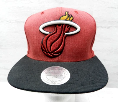Mitchell & Ness Miami Heat Ajustable SnapBack Sombrero/Gorra NBA OSFM Foto 1 de 4