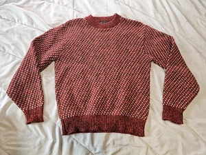 Red Continental Wool Pullover Sweater Size Medium Made In USA - Picture 1 of 9