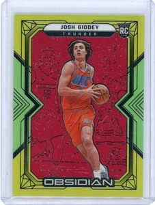 Josh Giddey 2021 Obsidian Rookie Red Yellow Green Flood /99 #156 - Picture 1 of 2