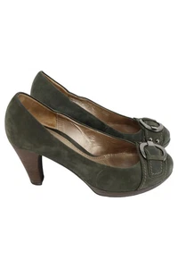 GABOR Décolleté Donna Verde Pelle Elegante Vintage (EU 38) - Foto 1 di 2