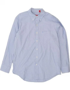 IZOD Mens Shirt Large Blue Cotton CJ23 - Picture 1 of 3