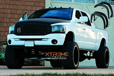 Se adapta a Dodge Ram 1500 2500 3500 2002-2009 estilo OE guardabarros llamaradas negro pintable Foto 1 de 4