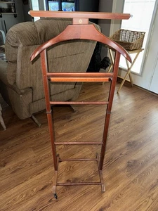 Vintage Fratelli Reguitti Brevettato Italy Valet Butler Rack Suit Stand Prop MCM - Picture 1 of 6