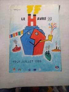 SAVIGNAC Affiche LE HAVRE 99 originale France Paquebot Collection - Foto 1 di 8