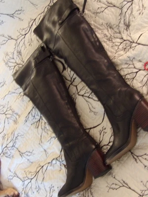 Franco Sarto Womens A298320 6 wide calf Black Knee-High Boots - Image 1 of 4