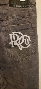 VTG Rocawear Baggy Wide Leg Black Jeans Men 36 x 29 Hip Hop Grunge Y2K - Picture 1 of 8