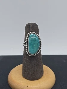 Navajo Sterling Silver And Turquoise Ring Size 5.5 - Picture 1 of 7