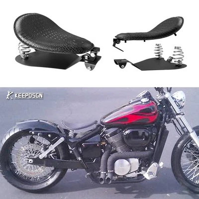 Asiento de conductor solo con base de resortes de 3" para Honda Shadow VT750 VT1100 Bobber Chopper Foto 1 de 4