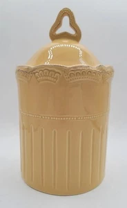 Kitchen Air-Tight Canister Yellow Utensil Crock Holder Ceramic - Picture 1 of 11