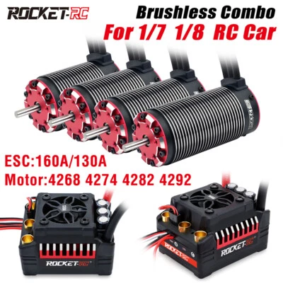 Rocket-RC Brushless Motor 4268 4274 4292 160A 130A ESC Combo for 1/8 1/7 RC Car - Image 1 of 4
