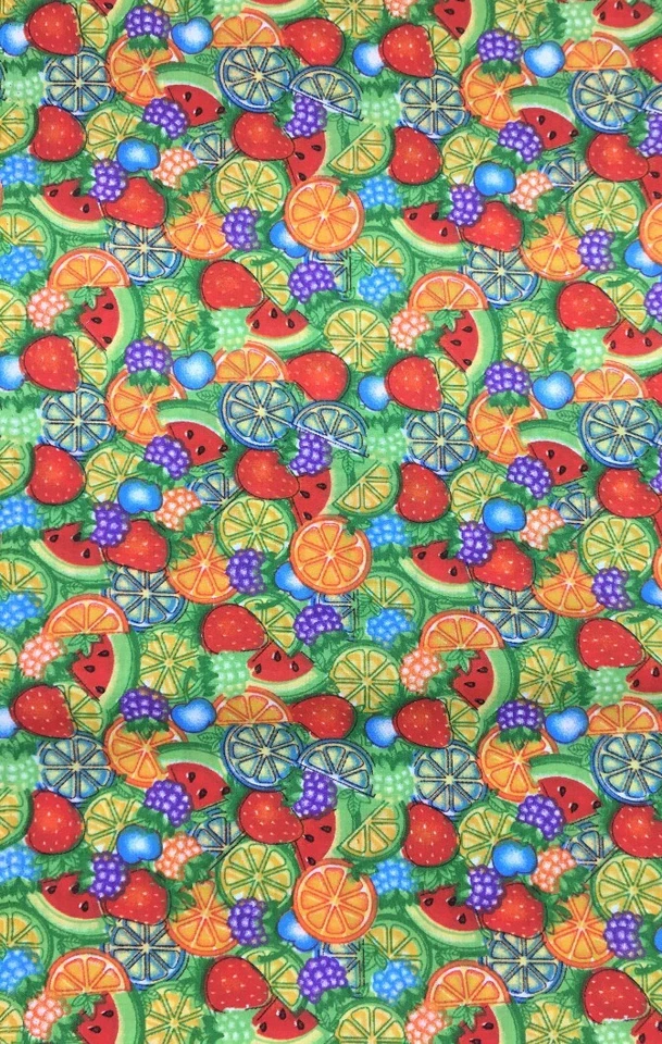 3 jardas - Salada de frutas - Pano largo de poli/algodão - Imagem 1 de 1