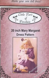 Tradcrafts Patrón de costura Porcelana 20" Muñeca Ropa Mary Margaret Vestido - Imagen 1 de 1