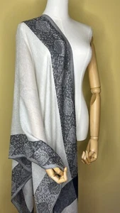 100% Pure Certified Pashmina Shawl - Himalayan Luxury Wrap (Moonlight Silver) - Picture 1 of 13