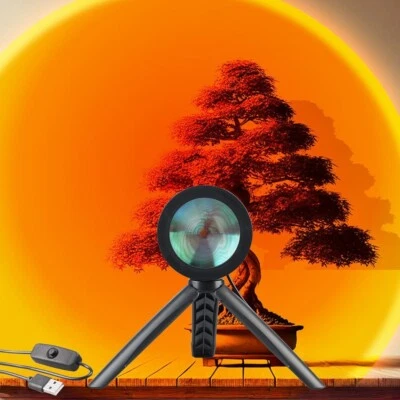 NEU Sonnenuntergangs Projektionslicht LED mit Stativ für Wohnzimmer Schlafzimmer - Bild 1 von 4