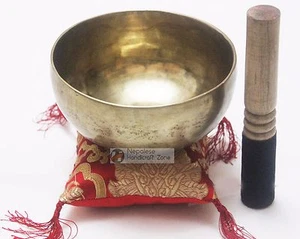 7" Tibetan Plain Singing Bowl set - Handmade 7 Metal Singing Bowl - Imagen 1 de 5