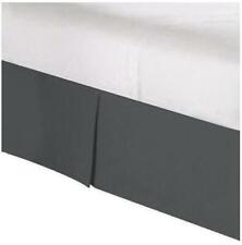 Open Corner Tailored Pleated Bed Skirt Solid Gray 700 Tc Egyptian Cotton New ~