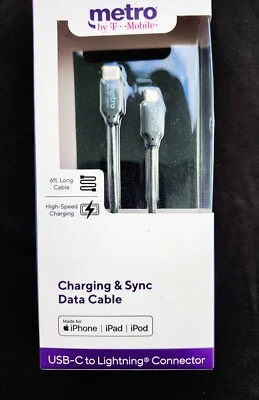 METRO BY T-MOBILE  CABLE FOR OLDER APPLE IPHONE MODELS - Image 1 of 4
