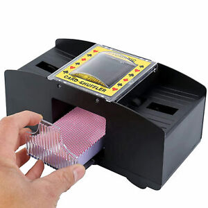 2PCS Poker Kartenmischmaschine Elektrisch Kartenmischgerät Kartenmischer DE