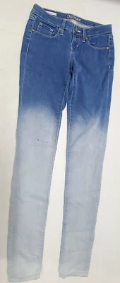 Decree 牛仔裤 0 码 (28x33) 褪色腿紧身牛仔裤蓝色弹力 — 第 1/4 张图片