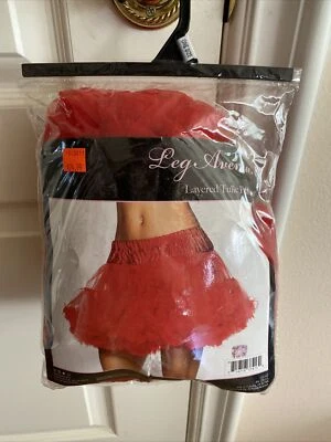 Enagua de tul rojo en capas talla única  Foto 1 de 4