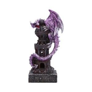 Nemesis Now Guardian of the Tower (Purple) 17.7cm - Gothic Dragon Decor Ornament - Foto 1 di 7