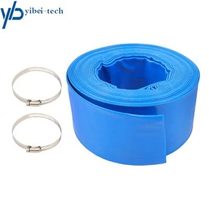 Manguera de PVC de descarga de riego de 3" x 50 pies con dos pinzas de manguera para piscina - Imagen 1 de 12